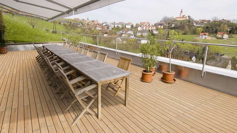 TerraWood Holzterrasse - Lärche Kanadisch - beidseitig glatt