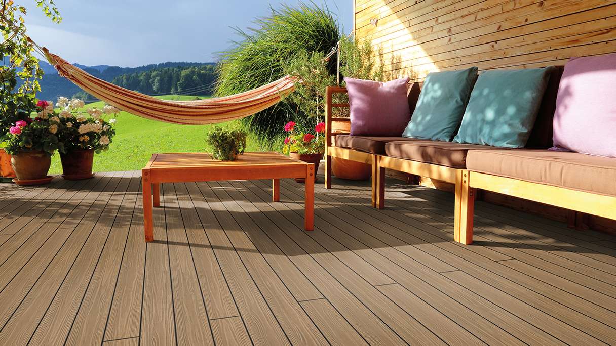 planeo Authentic Wood - BPC Terrassendiele Massiv - Garapa strukturiert