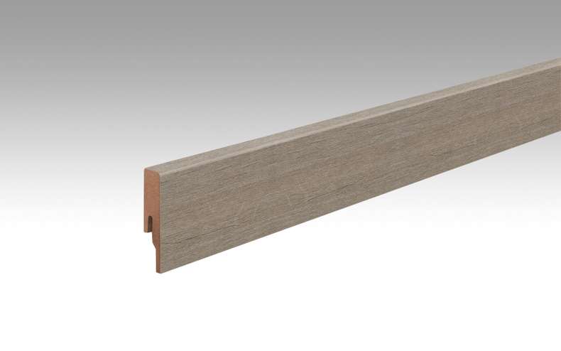 MEISTER Sockelleisten Fußleisten Altholzeiche lehmgrau 6986 - 2380 x 60 x 16 mm (200013-2380-06986 - 6948236986)