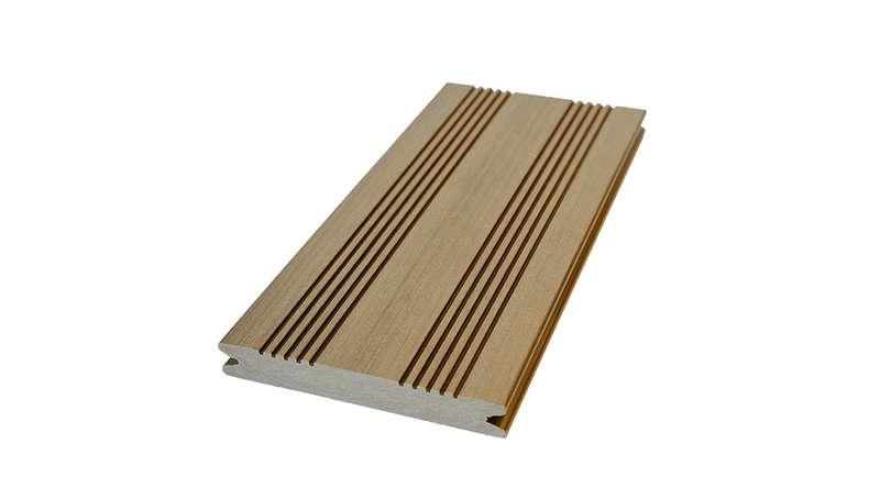 Planeo SolidWood WPC Terrassendiele - Erdbraun 4,20m französisch/struktur 3D