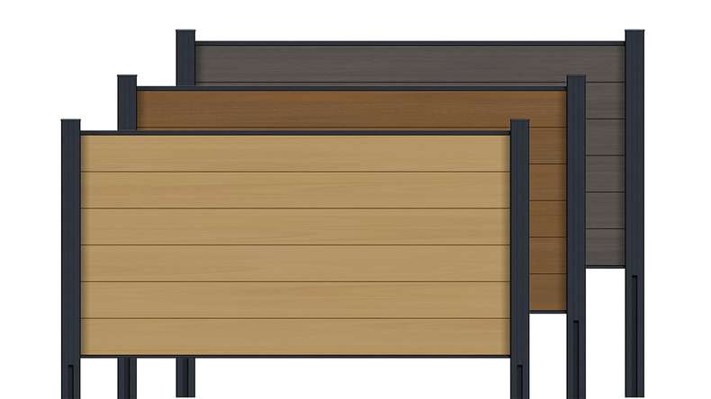 planeo INFINITY - WPC CoEx Vorgarten Steckzaun 180 x 90 cm
