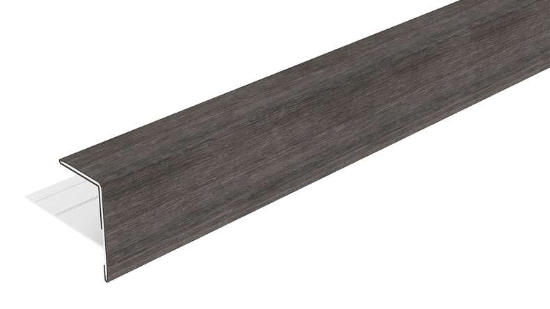 planeo LINEA - Alu CoEx Endprofil Dunkelgrau 3000 x 74 x 61 mm