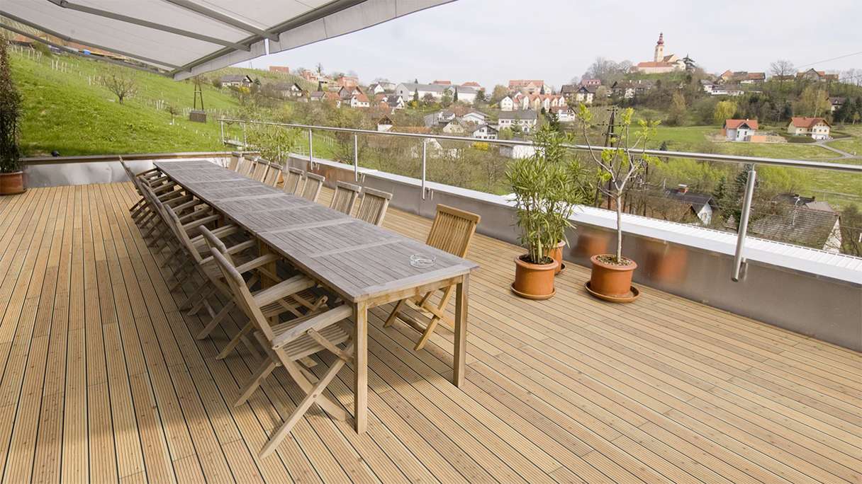 TerraWood Holzterrasse - Lärche Kanadisch - gerillt / genutet