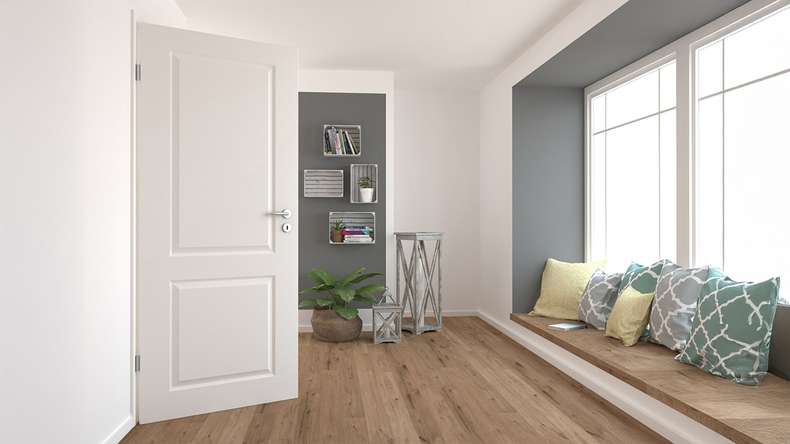planeo Landhaus-Innentür VELA Casa 2F Weißlack 9010 Rundkante | lackiert - 1985 x 610|735|860|985 mm