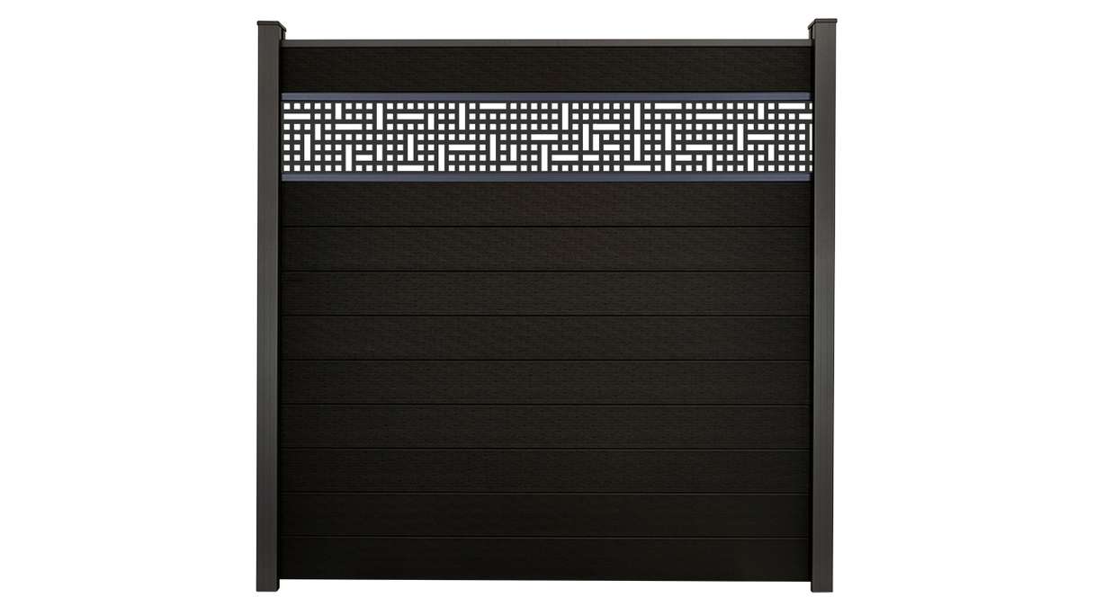 planeo Gardence Strong - BPC-Steckzaun Mesh Schwarz co-ex 180 x 180 cm