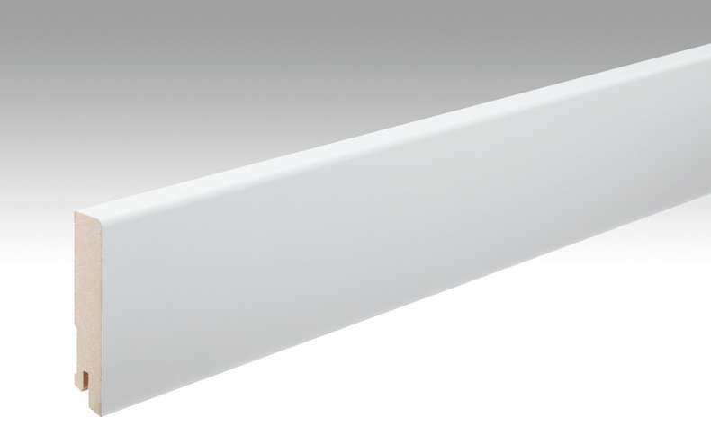 MEISTER Sockelleisten Fußleisten Weiß streichfähig DF 2222 - 2380 x 80 x 16 mm (200011-2380-02222 - 6982232222)