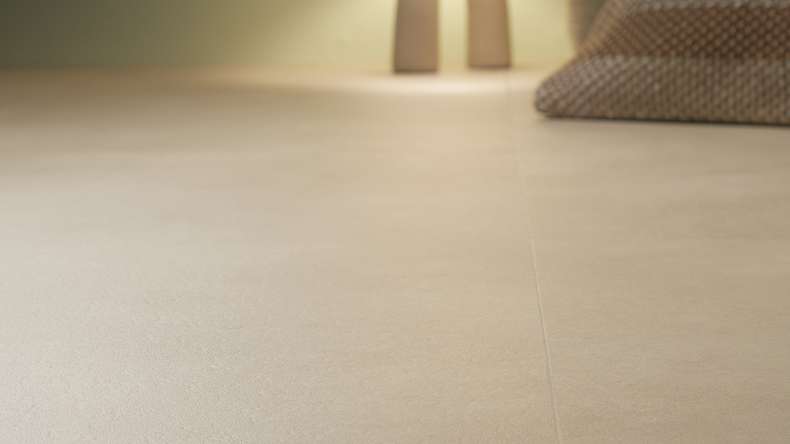Gerflor Klick Vinyl Rigid - Creation 55 Clic Acoustic Bloom Uni Cream | Trittschalldämmung integr. (61261600)