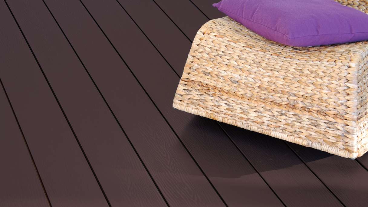 planeo WPC - Terrassendiele massiv Schokobraun 1,70m - geriffelt