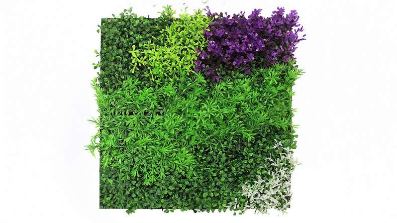 planeo Akustikpaneel - MixWall Leaf Mood Violet Mixed Flora 52 x 52 cm | Kunstpflanze (PLMW-61111)