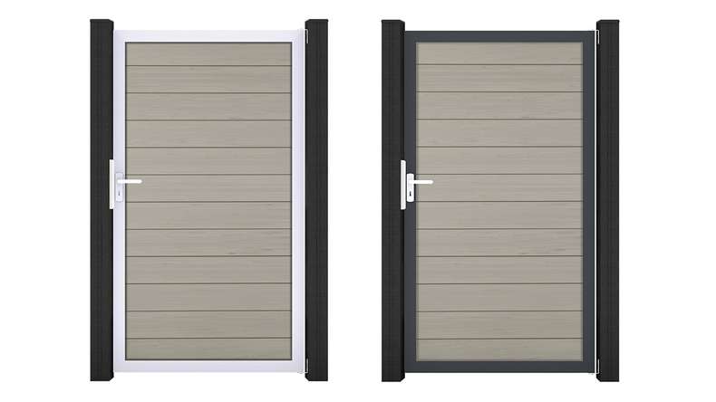 planeo Gardence Strong - BPC-Universaltor Bi-Color Sand mit Alurahmen 100 x 180 cm