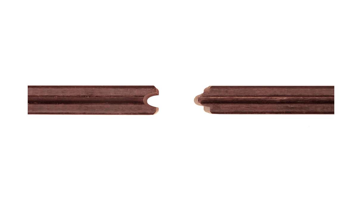 planeo Holzterrasse Massivdiele Bambus Dunkel glatt/fein genutet - 1850 x 137 x 20 mm