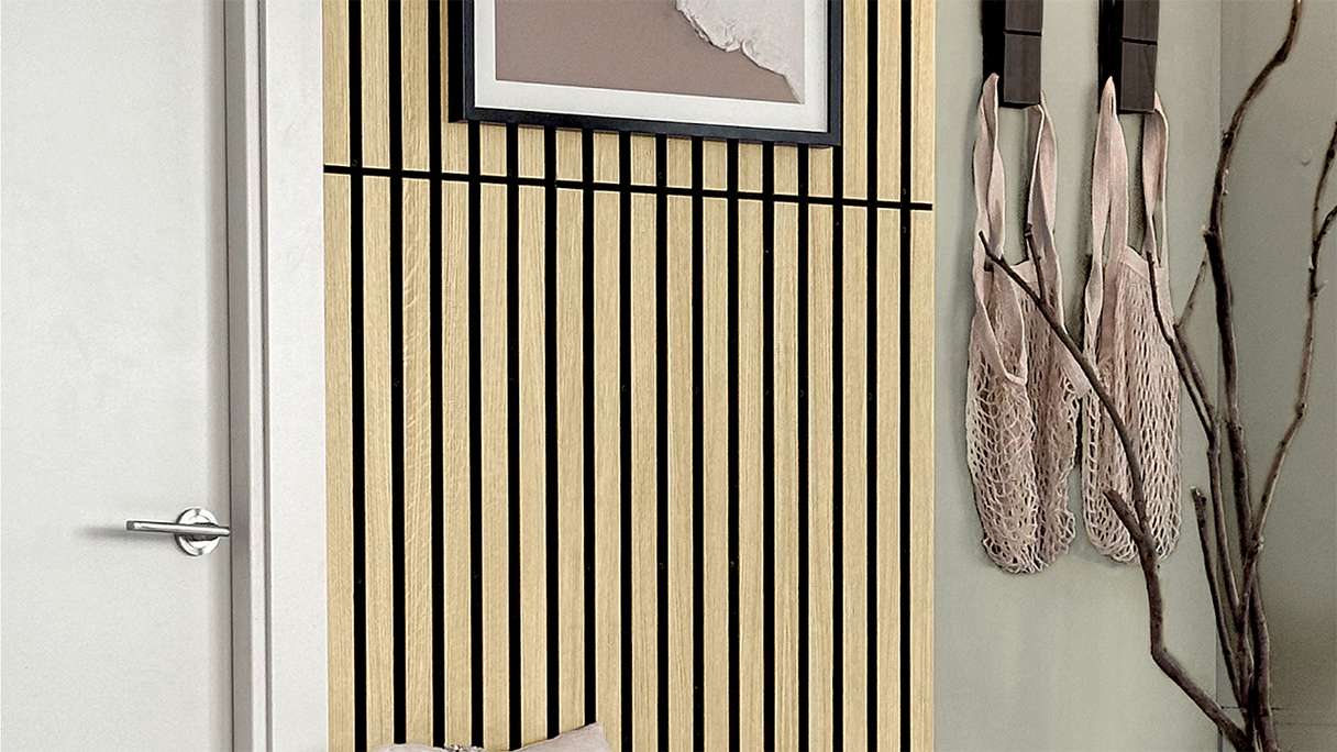 Skaben Akustikpaneele SilentWall Compact - Eiche Hellbraun - 244 x 30,5 cm