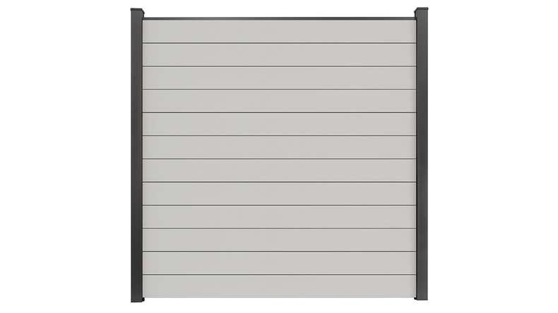 planeo Gardence Simply Small - PVC-Steckzaun Weiss 180 x 180 cm