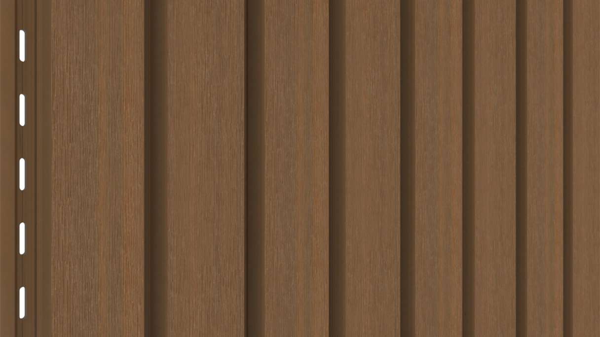 planeo LINEA Wide - WPC CoEx Fassadenverkleidung Burma Teak 2900 x 181 mm