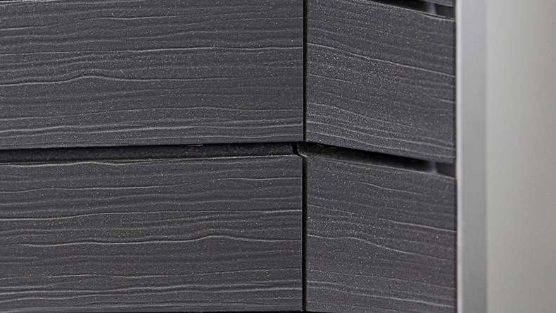planeo Fassado - WPC Rhombusleiste Fassadenverkleidung Prime Basaltgrau Small 6 m