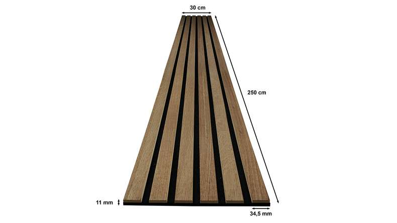 Skaben Akustikpaneele SilentWall Comfort - Eiche Rustikal - 250 x 30 cm