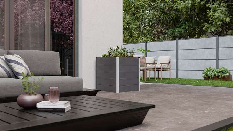 planeo BPC Hochbeet Cube - Anthrazit | DB703 70 x 70 x 75 cm