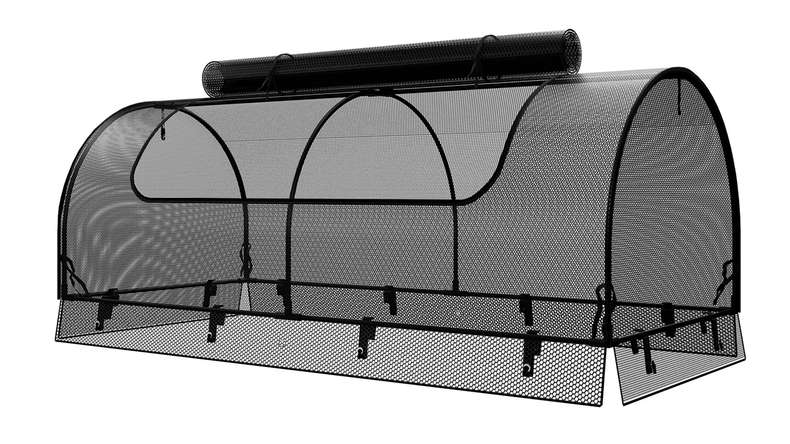 planeo Hochbeetaufsatz Netz - Schwarz 149.9 x 69.4 x 62 cm