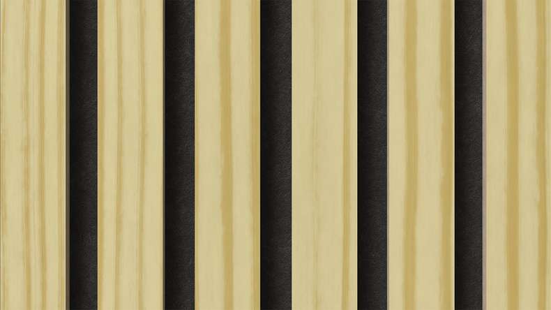 planeo Akustikpaneele - Kiefer 2480 x 600 x 21.5 mm | schwer entflammbar Brandschutz Klasse B