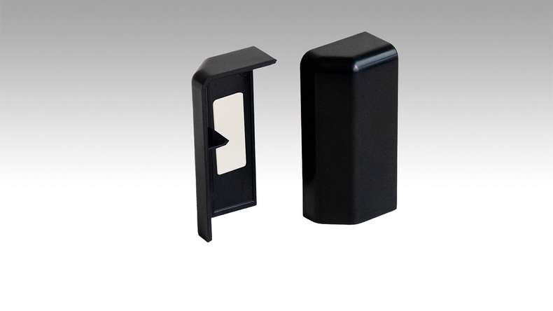 MEISTER Endkappe selbstklebend für Fußleiste Profil 15 MK | 15 F MK | 20 PK | 20 PK Aqua 2039 Schwarz (800034-03-02039 - 9062412039)
