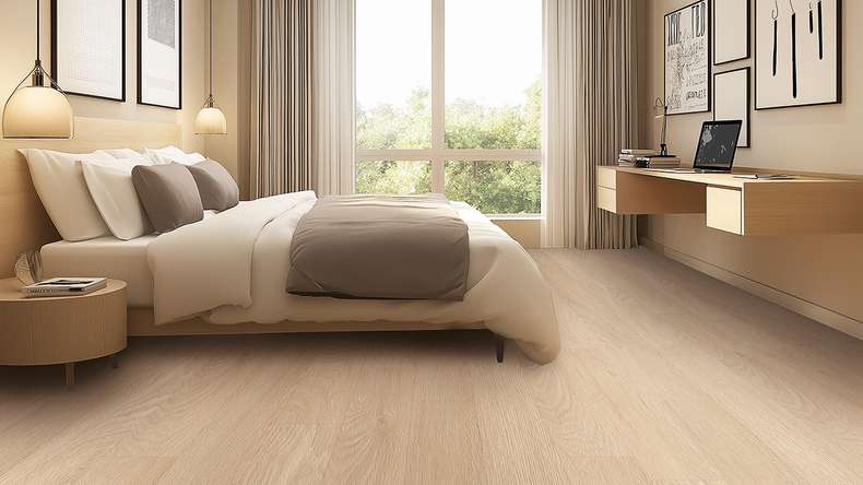 Gerflor Klick Vinyl Rigid - Creation 55 Clic Acoustic Tamo Cream | Trittschalldämmung integr. (61241598)