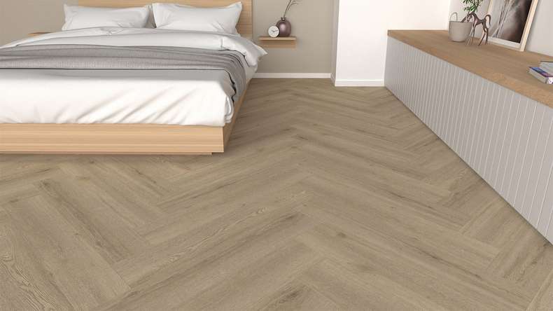 SKAVA Rigid Klick Vinyl Fischgrät - Unique Varos | wasserfest und Trittschalldämmung integr. (LO-2215)