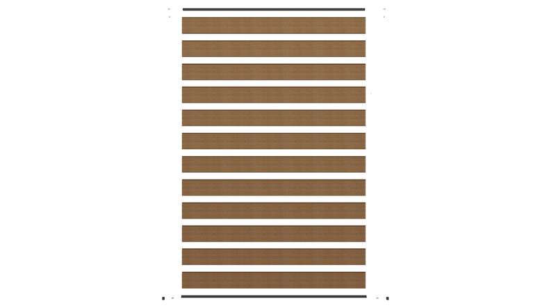planeo INFINITY - WPC CoEx Steckzaun Burma Teak 176 x 183 cm