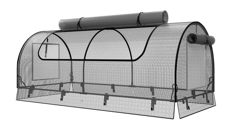 planeo Hochbeetaufsatz Netz PE - Weiß 149.9 x 69.4 x 62 cm