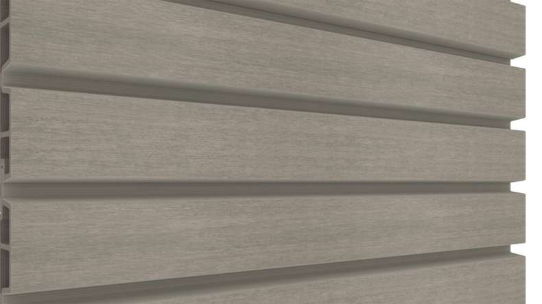 planeo LINEA Wide - WPC CoEx Fassadenverkleidung Hellgrau 2900 x 181 mm