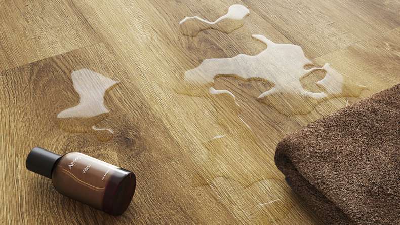 planeo Rigid Klick Vinyl - SolutionX 2in1 Eiche Dunkelbraun | Trittschalldämmung integr. (ECF-0080)