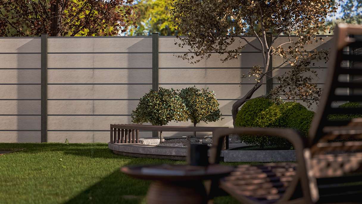 planeo Gardence Deluxe - BPC-Gartenzaun Bi-Color Sand
