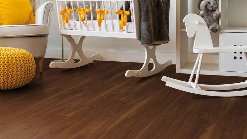 planeo Rigid Klick Vinyl - FlexCore 55 Middle Walnut | Trittschalldämmung integr. (plfc-5350FS55)