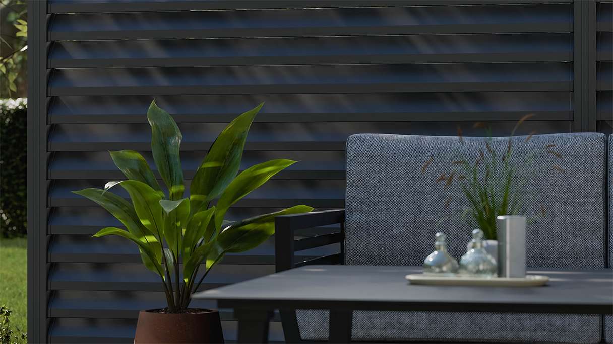 planeo Gardence Metallic Rhombus - Alu-Gartenzaun Quadratisch Anthrazit | DB703