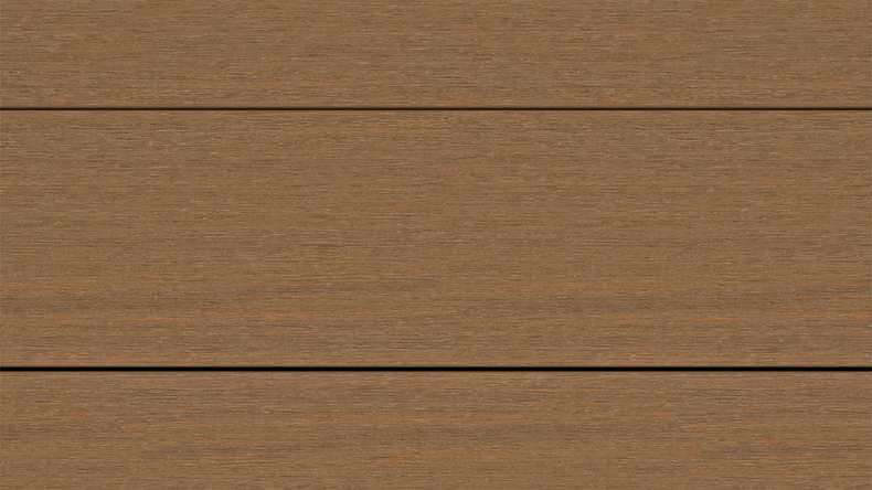planeo ANTIKWoodline - WPC CoEx ummantelte Terrassendiele Verbundprofil leicht - Burma Teak 3m - rustikal/glatt gebürstet