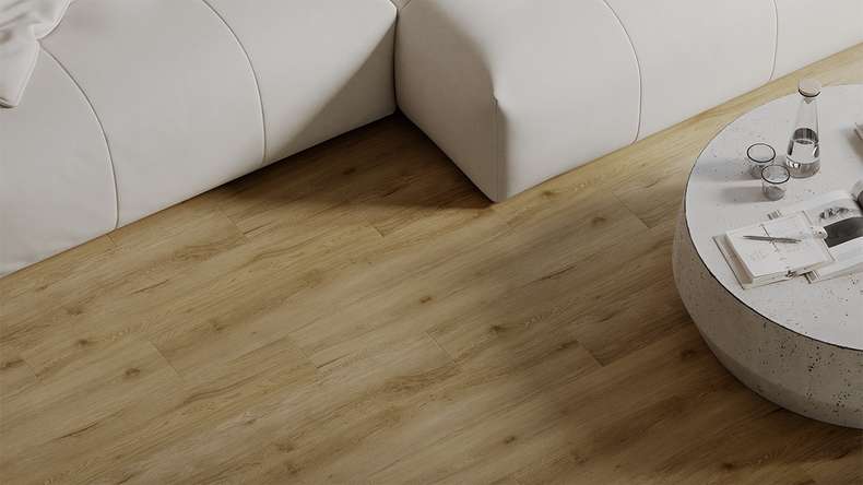 planeo Rigid Klick Vinyl - HOMEtec Pro 50 IXPE Ivory Natural Oak | Trittschalldämmung integr. (RP-G50-6)