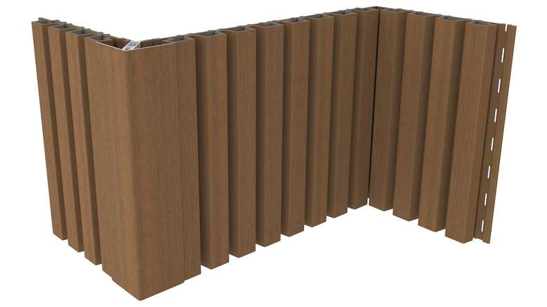 planeo LINEA Slim - WPC CoEx Fassadenverkleidung Burma Teak 2900 x 215 mm