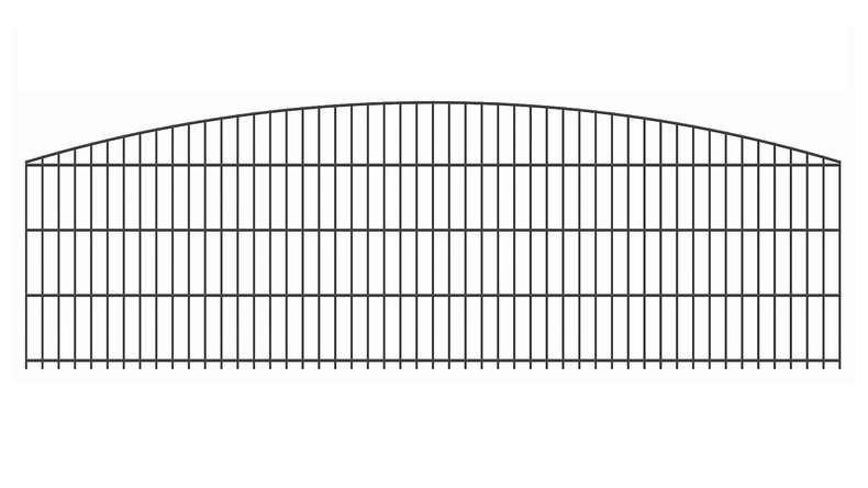 planeo Doppelstab Schmuckzaun Bow 6/6/6 RAL 7016 Anthrazit