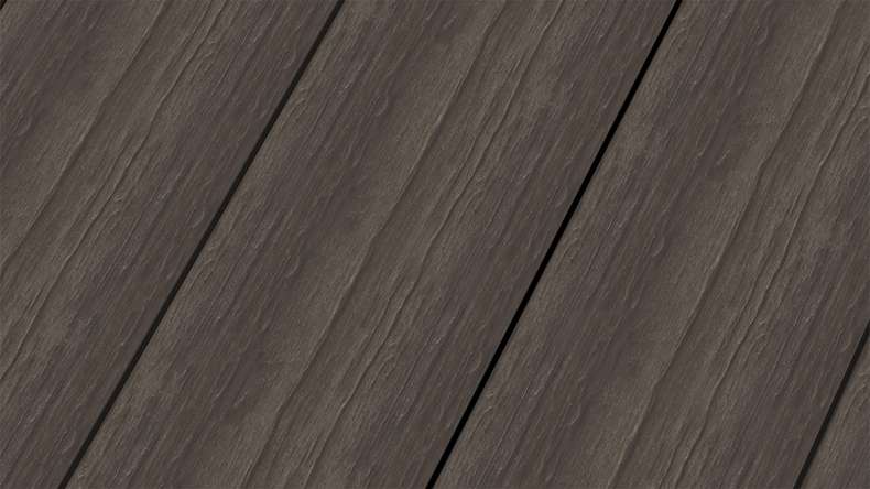 planeo MAXLine Antik - 3m WPC CoEx ummantelte XL Terrassendiele Massiv - Dunkelbraun rustikal strukturiert/glatt gebürstet