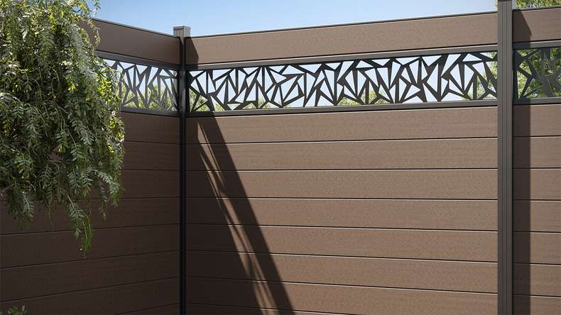 planeo Gardence Strong - BPC-Gartenzaun Quadratisch Terra