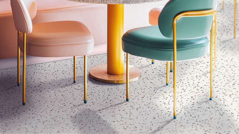 Gerflor Klebevinyl - Creation 55 Confetti Cobalt