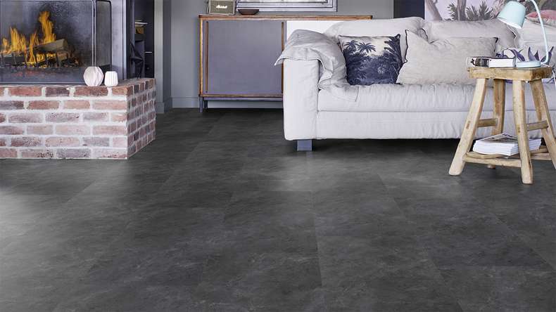 Gerflor Klick Vinyl - Senso Premium Rigid Acoustic Grey marble | Trittschalldämmung integr. (39481539)