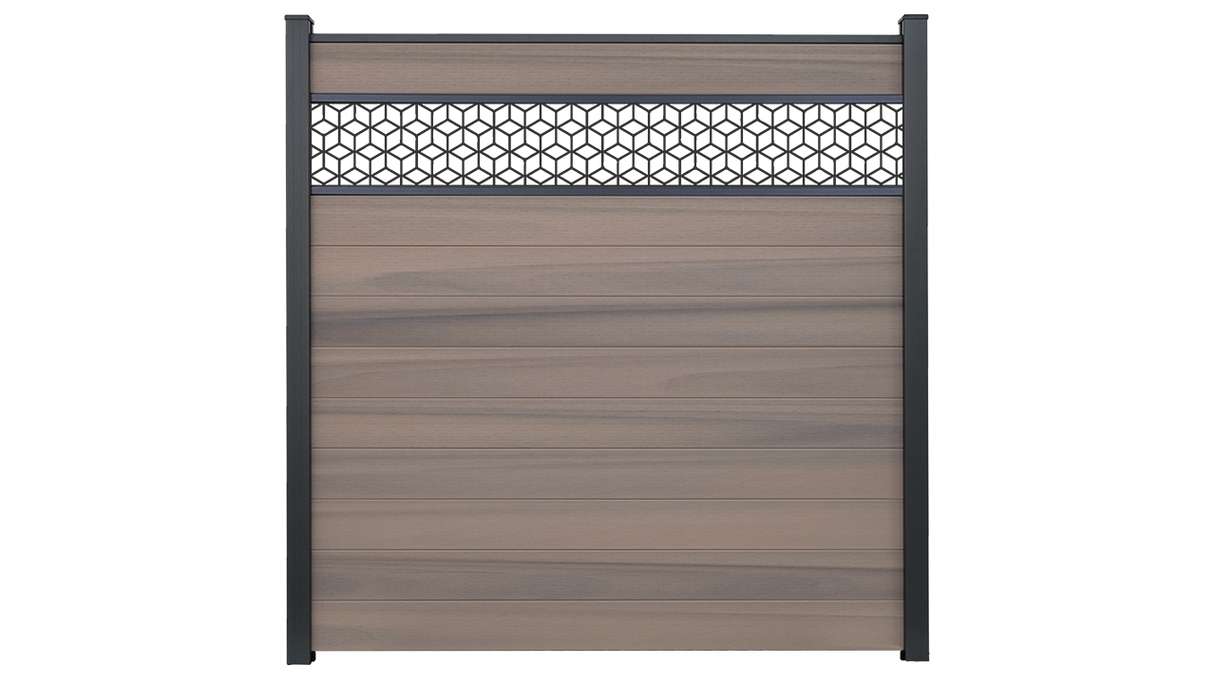 planeo Gardence Strong - BPC-Steckzaun Cube Bi-Color co-ex 180 x 180 cm