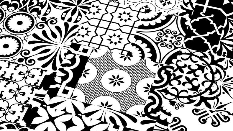 planeo Laminat - QUADRAIC Black & White Supermatt