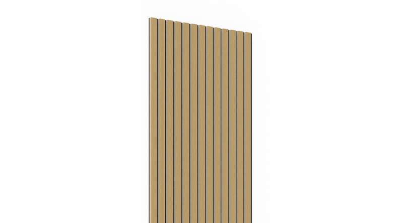 planeo Akustikpaneele - Eiche Natur 2480 x 600 x 21.5 mm | schwer entflammbar Brandschutz Klasse B