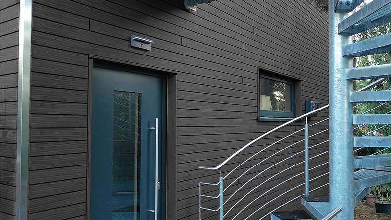 planeo Fassado - WPC Rhombusleiste Fassadenverkleidung Anthrazit 5 m