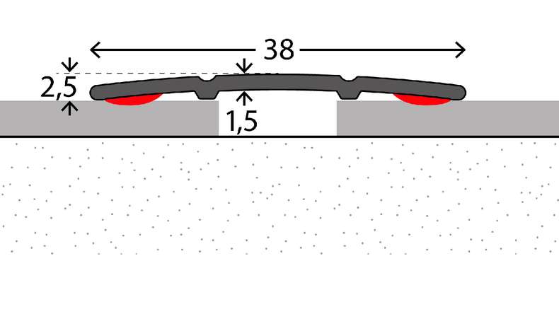 planeo Übergangsprofil 231 - 100 cm