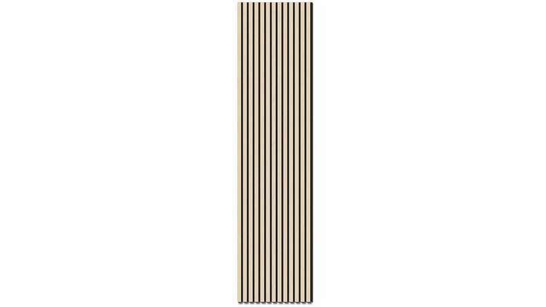 planeo Akustikpaneele - Eiche Weiß 2480 x 600 x 21.5 mm | schwer entflammbar Brandschutz Klasse B