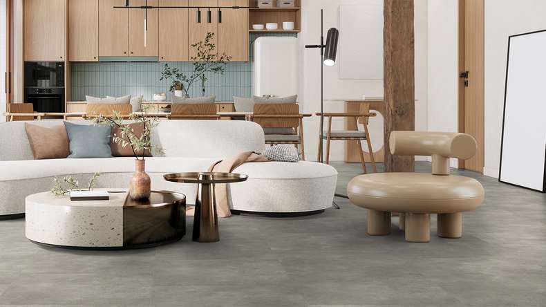 Gerflor Klick Vinyl - Senso Premium Rigid Acoustic Pepper taupe | Trittschalldämmung integr. (39480889)