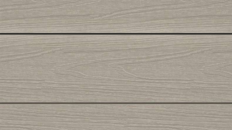 planeo WOODLine Nature - 3m WPC CoEx ummantelte Terrassendiele Verbundprofil leicht - Hellgrau strukturiert/glatt gebürstet