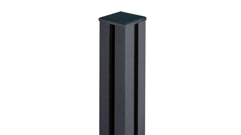 planeo Gardence Strong - BPC-Pfosten zum Einbetonieren Anthrazitgrau 240cm inkl. Kappe